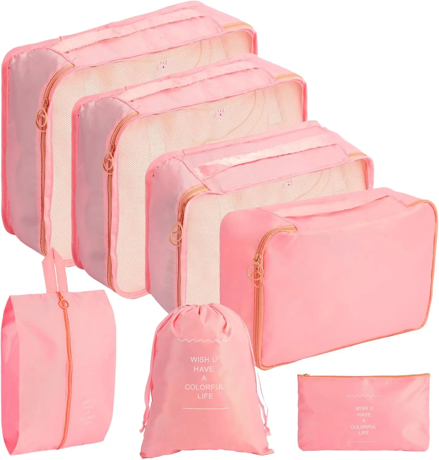 Aesthetic Compression Packing Cubes Set (7-Pack)