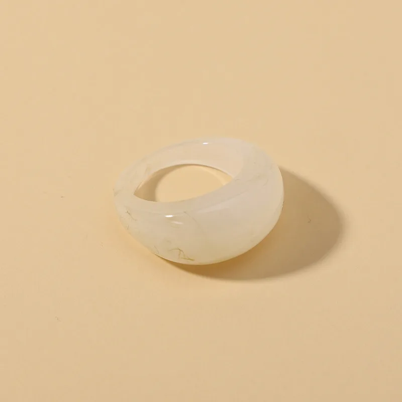 Trendy Colorful Transparent Acrylic Rings for Women Fashion Transparent Geometric Resin Finger Rings Female Party Jewelry Gift - Image 7