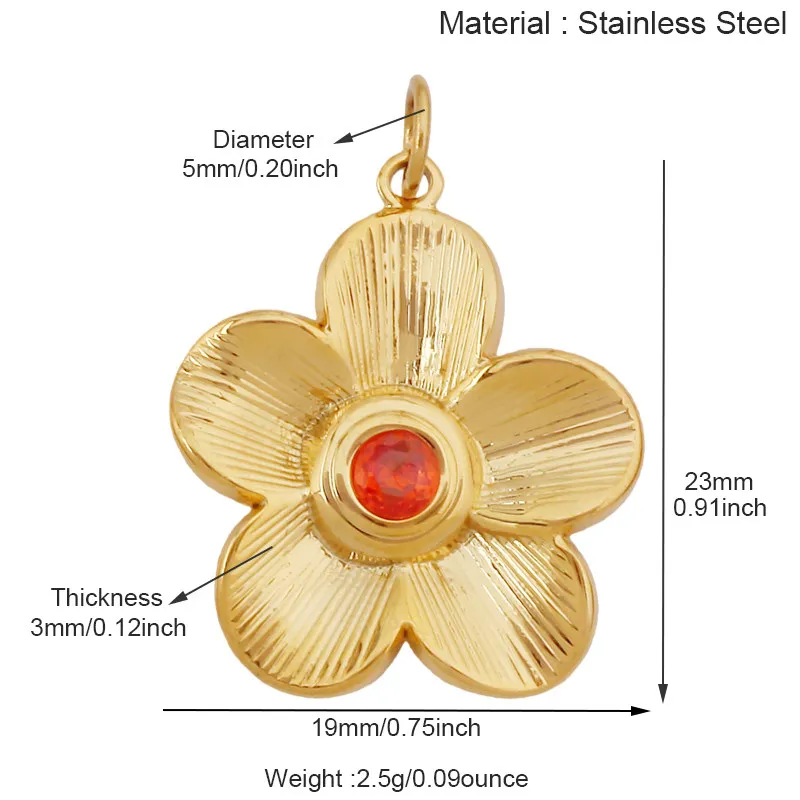 Stainless Steel Flower Plants Coconut Tree Cactus Sunflower Four Leaf Clover Charm Pendant,Necklace Bracelet Jewelry Supply R73 - Image 31