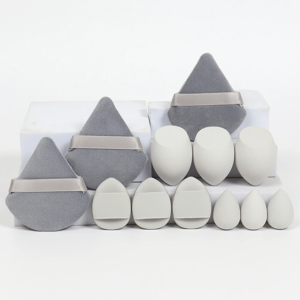 12Pcs Makeup Sponge Velvet Triangle Powder Puff Face Finger Puffs Mini Beauty Egg Liquid Foundation Tools Make Up Accessories - Image 8