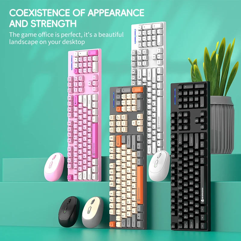Shipadoo Gaming Wireless Keyboard and Mouse Combo Set,Computer Wireless Laptop Desktop Office Accessories Free Wireless Mouse - Image 4