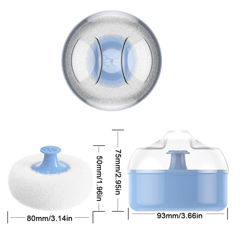 1PCS Talcum Powder Powder Puff With Box Baby Soft Face Body Cosmetic Powder Puff Talcum Powder Sponge Box Case Container - Image 6