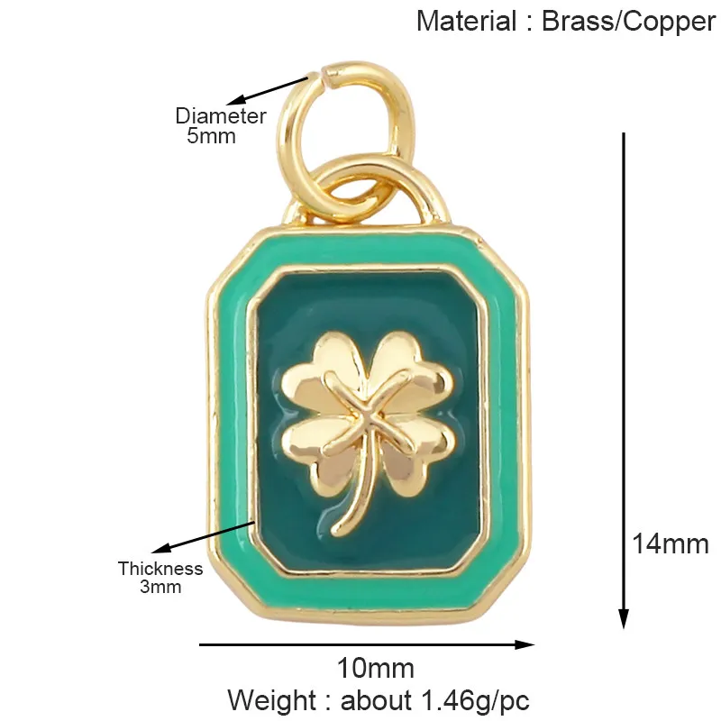Stainless Steel Flower Plants Coconut Tree Cactus Sunflower Four Leaf Clover Charm Pendant,Necklace Bracelet Jewelry Supply R73 - Image 15