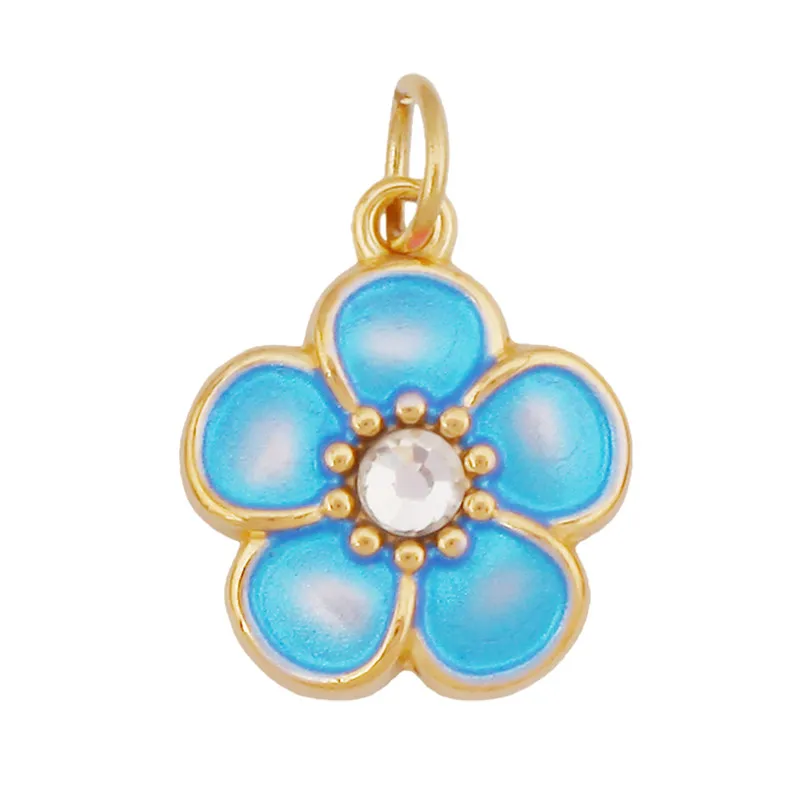 Stainless Steel Flower Plants Coconut Tree Cactus Sunflower Four Leaf Clover Charm Pendant,Necklace Bracelet Jewelry Supply R73 - Image 9