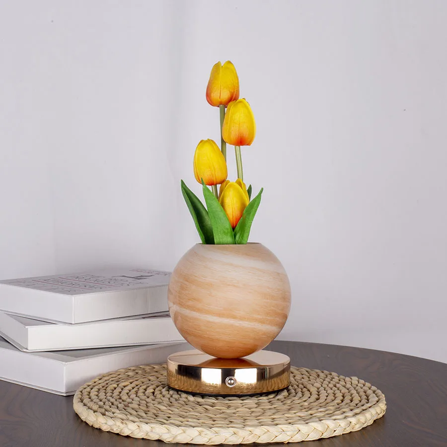 Tulip LED Night Light USB Rechargeable Desk Decor Lamp Simulation Bouquet Table Lamp Bedroom Bedside Atmosphere Light Ornaments - Image 5