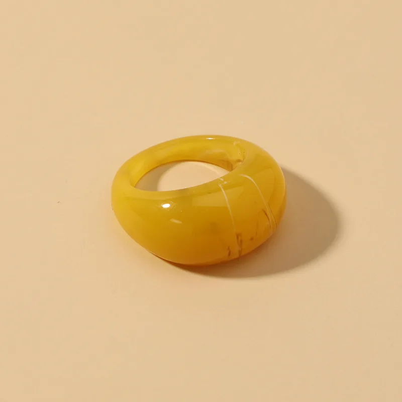 Trendy Colorful Transparent Acrylic Rings for Women Fashion Transparent Geometric Resin Finger Rings Female Party Jewelry Gift - Image 16