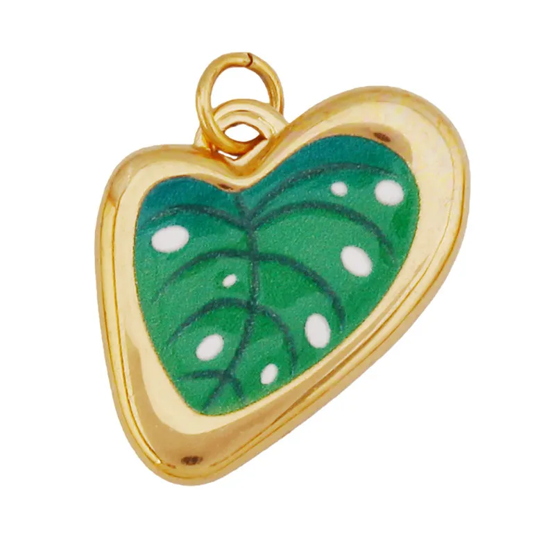 Stainless Steel Flower Plants Coconut Tree Cactus Sunflower Four Leaf Clover Charm Pendant,Necklace Bracelet Jewelry Supply R73 - Image 20