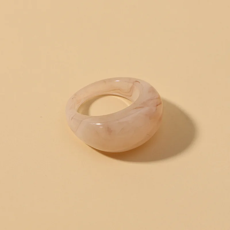 Trendy Colorful Transparent Acrylic Rings for Women Fashion Transparent Geometric Resin Finger Rings Female Party Jewelry Gift - Image 14