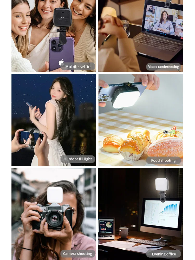 Mini LED Fill Light Bi-Color Lighting Cold Shoe For Camera Camcorder Vlog Removable Back Clip-on Mobile Phone Photography Light - Image 3
