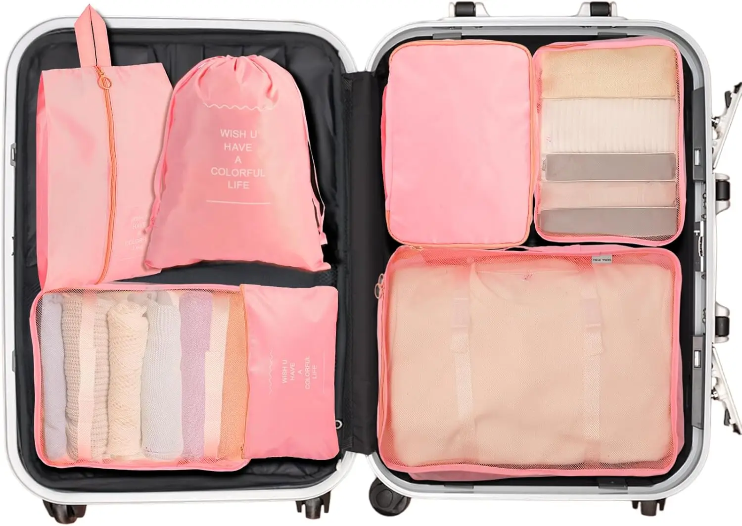 Aesthetic Compression Packing Cubes Set (7-Pack) - Image 5
