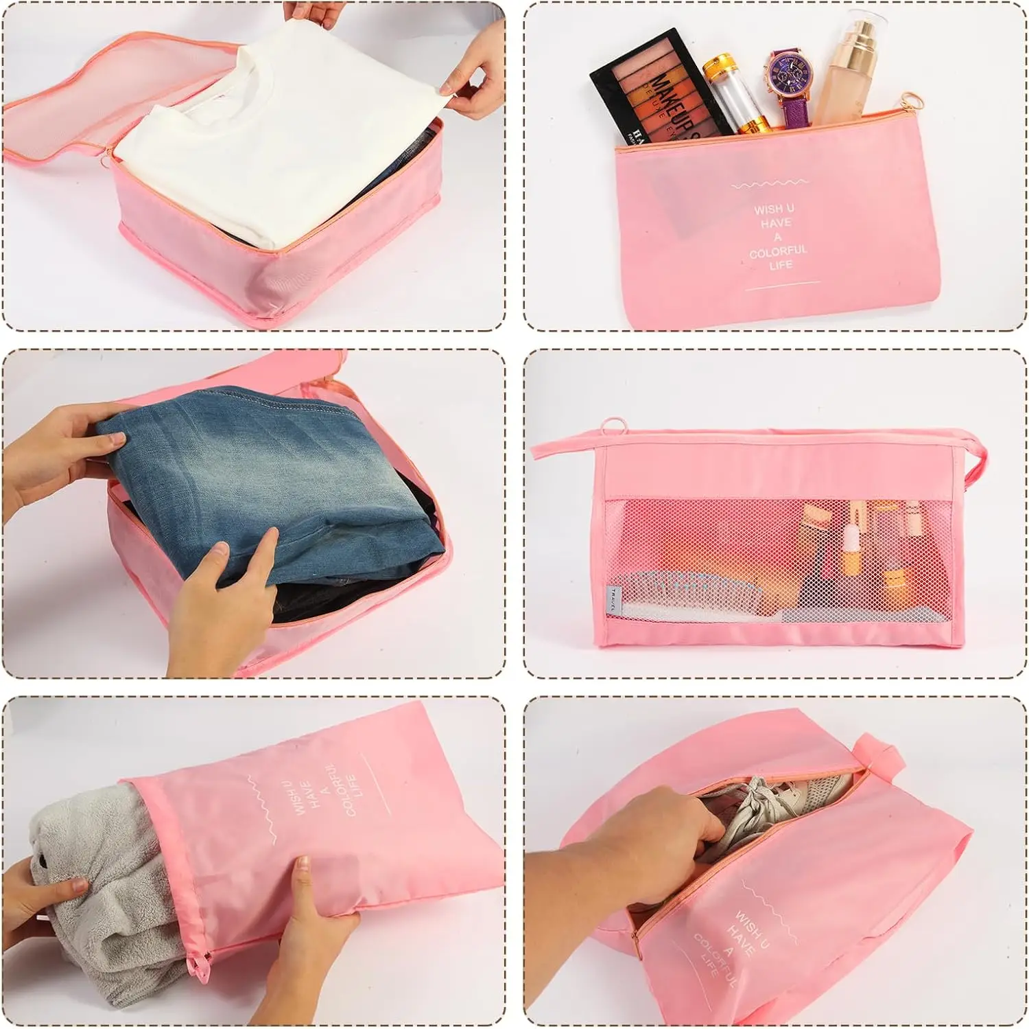Aesthetic Compression Packing Cubes Set (7-Pack) - Image 4