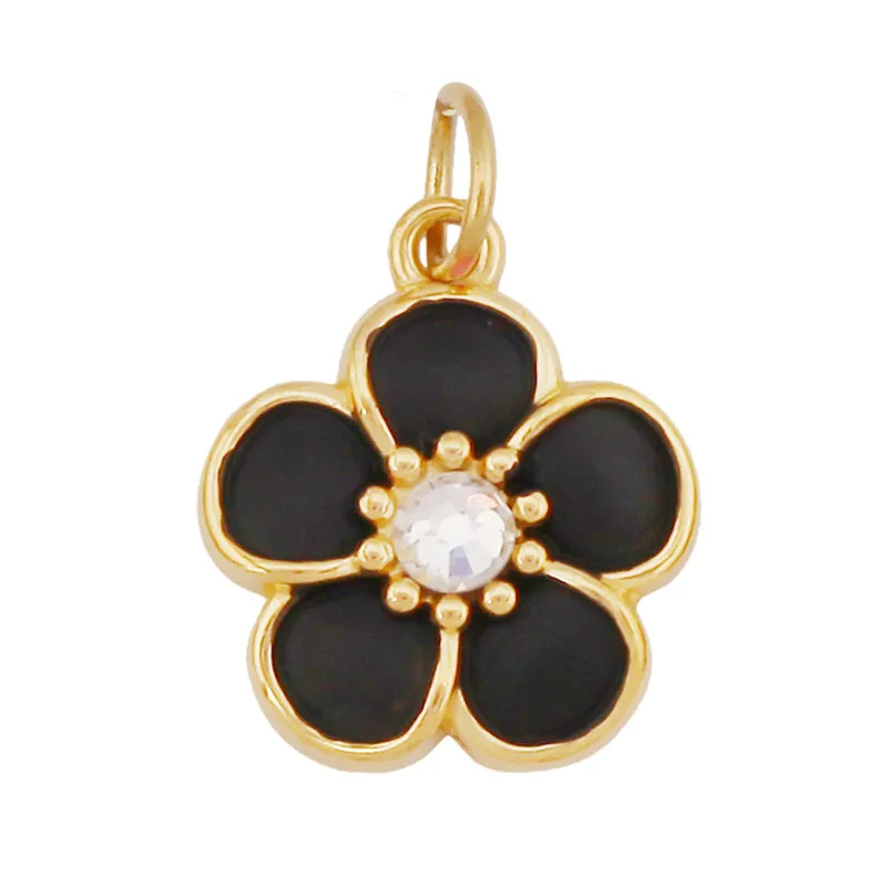 Stainless Steel Flower Plants Coconut Tree Cactus Sunflower Four Leaf Clover Charm Pendant,Necklace Bracelet Jewelry Supply R73 - Image 10