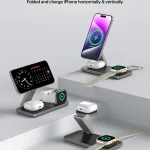 3-in-1 Foldable MagSafe Wireless Charger — iPhone + AirPods + Apple Watch