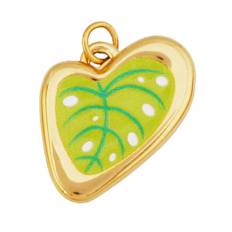 Stainless Steel Flower Plants Coconut Tree Cactus Sunflower Four Leaf Clover Charm Pendant,Necklace Bracelet Jewelry Supply R73 - Image 32