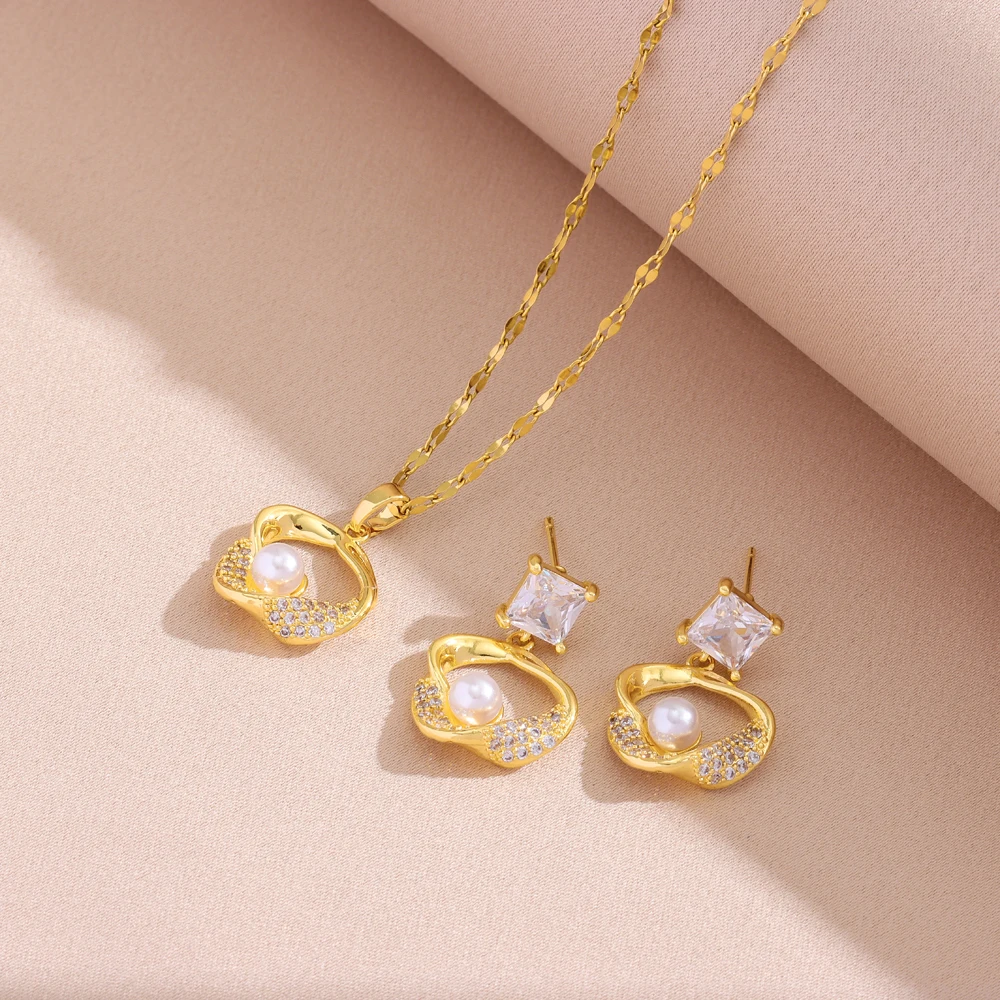 18K Gold-Plated Layered Pearl Necklace Set — Tarnish-Free - Image 5