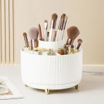 360 Degree Rotating Makeup Brush Organizer Cosmetic Brush Holder Desktop Storage Box Pen Pencil Container Organizer