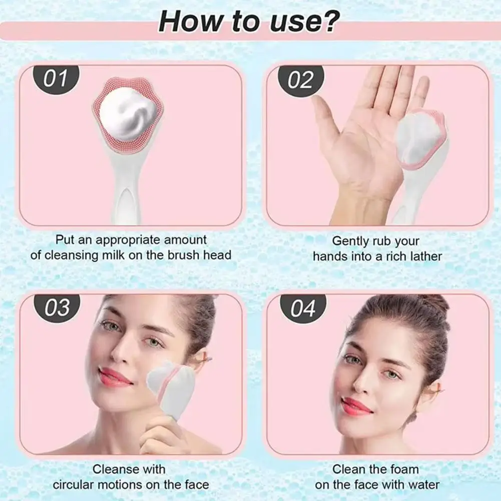Silicone Manual Facial Deep Cleansing Brush - Cat Paw Face Scrubber for Makeup Removal, Blackhead, and Pore Exfoliating - Image 6