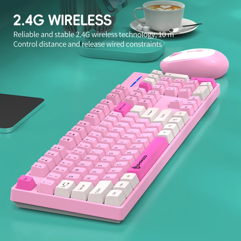 Shipadoo Gaming Wireless Keyboard and Mouse Combo Set,Computer Wireless Laptop Desktop Office Accessories Free Wireless Mouse - Image 5