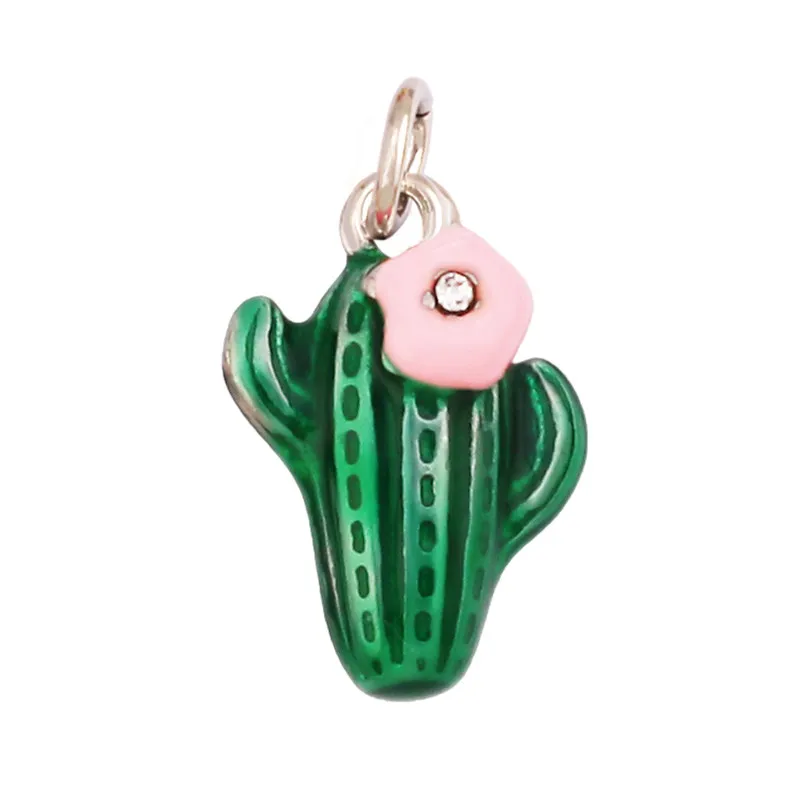Stainless Steel Flower Plants Coconut Tree Cactus Sunflower Four Leaf Clover Charm Pendant,Necklace Bracelet Jewelry Supply R73 - Image 27